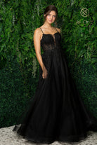 Floral Beads Bodice Long Prom & Bridesmaid Dress-smcdress