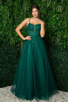 Floral Beads Bodice Long Prom & Bridesmaid Dress-smcdress