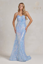 Sequin Embroidered Sweetheart Open-Back Mermaid Dress-smcdress