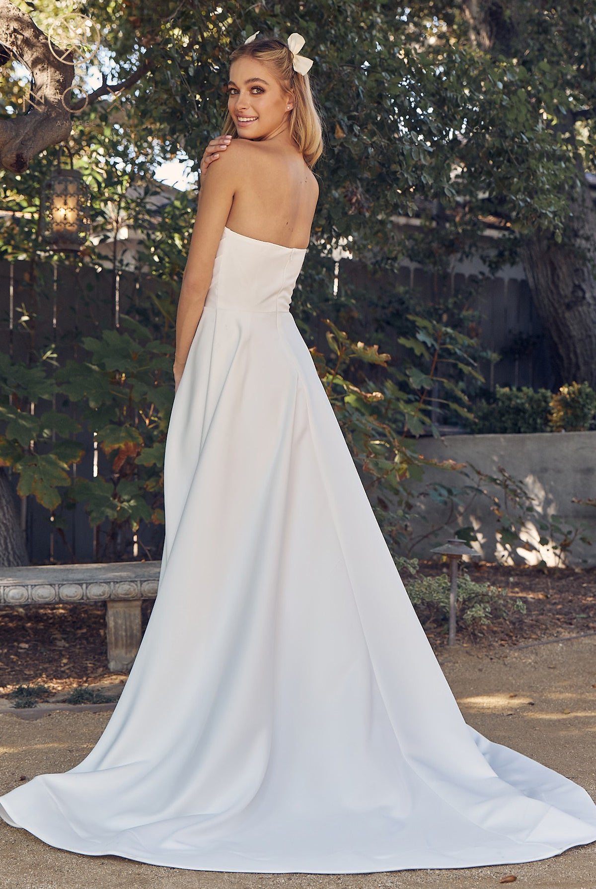 Strapless A-Line Sweetheart Wedding Dress with Slit-smcdress