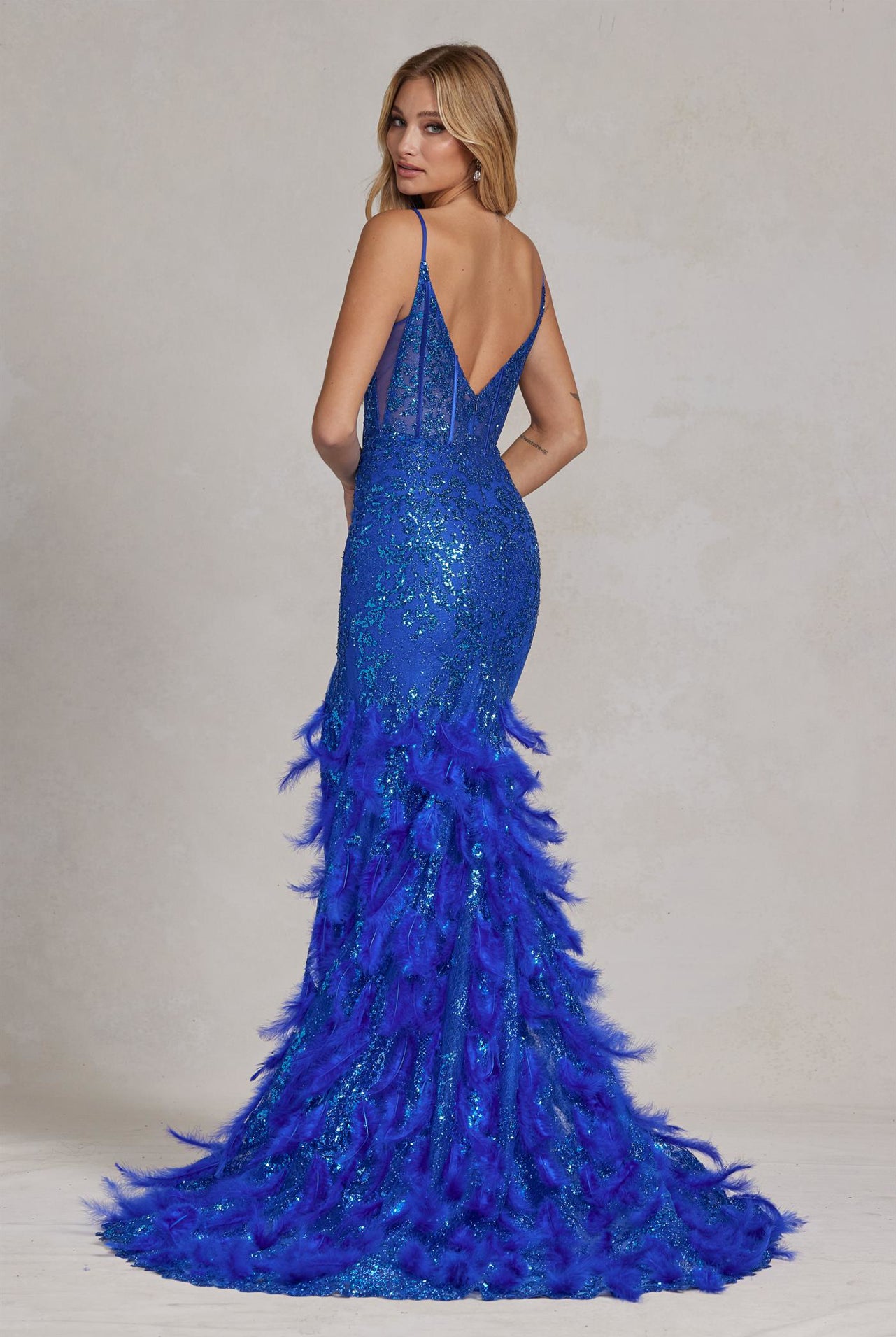Feather skirt dress-smcdress