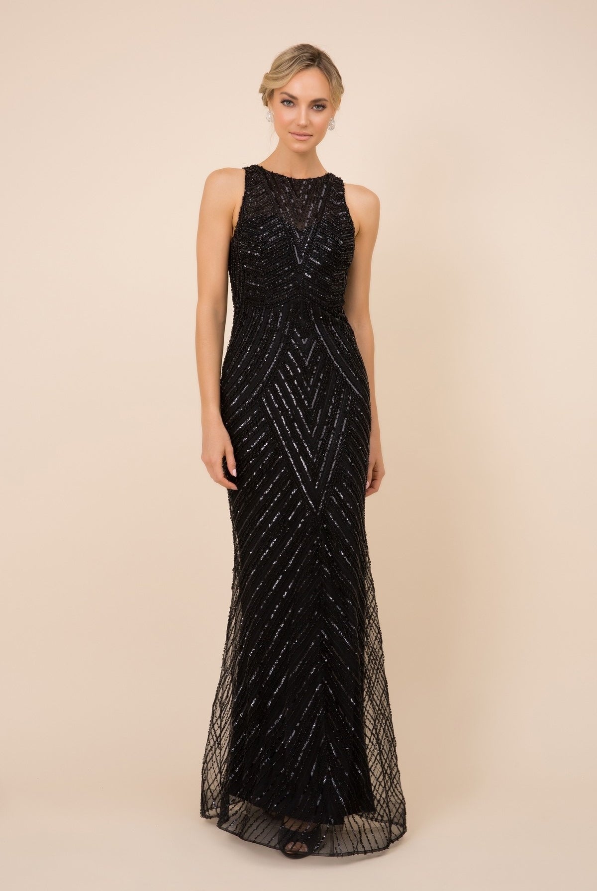 Sequin High Neck Mermaid Dress-smcdress