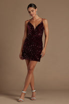 Short Sequin & Lace Dress for Homecoming & Cocktail-smcdress