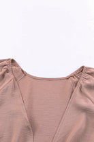 Tied Flounce Sleeve Plunge Romper-smcdress