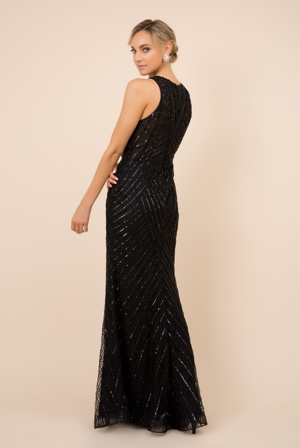Sequin High Neck Mermaid Dress-smcdress