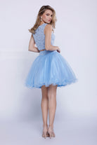 Lace Applique Two-Piece Dress-smcdress