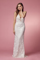 Lace & Beads Mermaid Long Wedding Dress-smcdress
