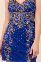 Embroidered Lace Dress for Cocktail & Homecoming-smcdress