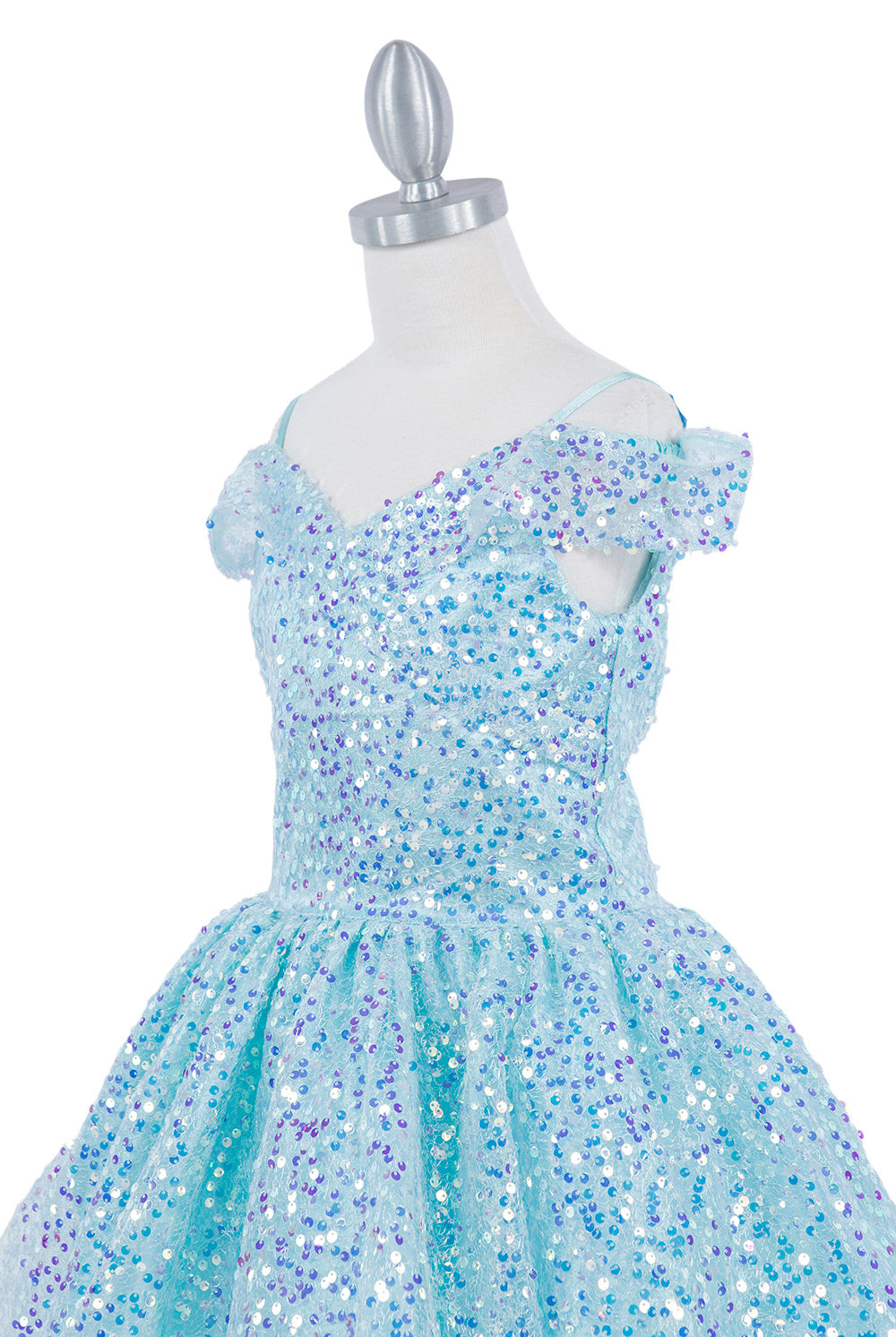 Off shoulder sequin party dress with tapered bottom skirt-smcdress