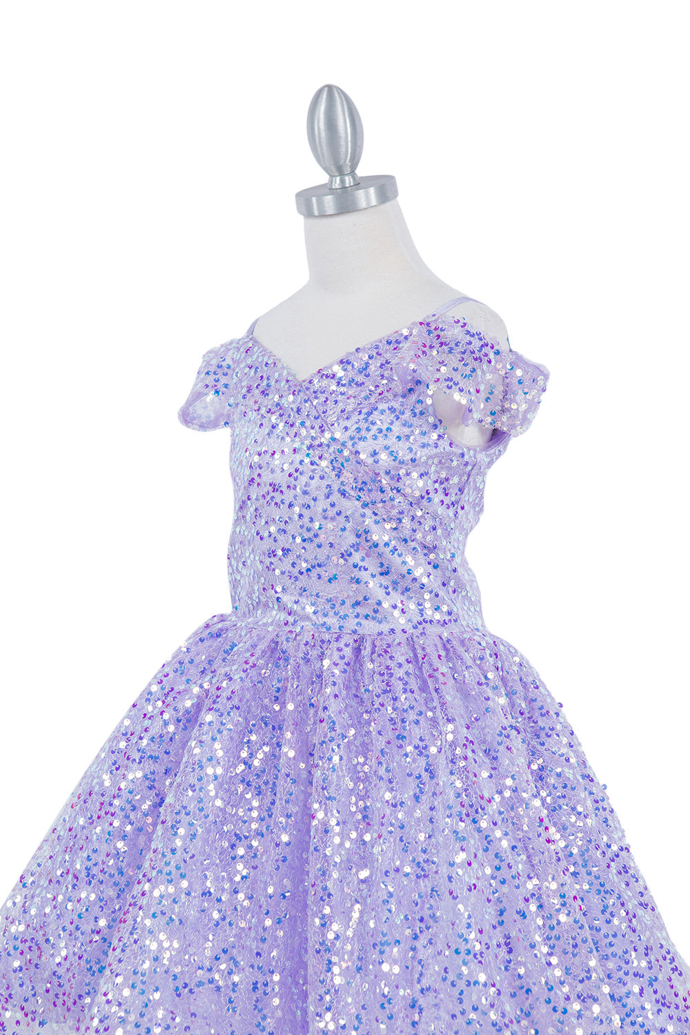 Off shoulder sequin party dress with tapered bottom skirt-smcdress
