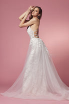 Lace & Beads Mermaid Long Wedding Dress-smcdress