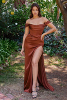 Cowl Neck Satin Gown with Corset: Luxe Prom & Bridesmaid Retro Formal Curve-smcdress