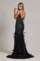 Feather skirt dress-smcdress
