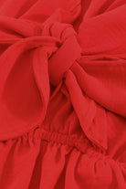 Tied Flounce Sleeve Plunge Romper-smcdress