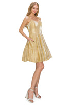 Sweetheart neckline short dress-smcdress