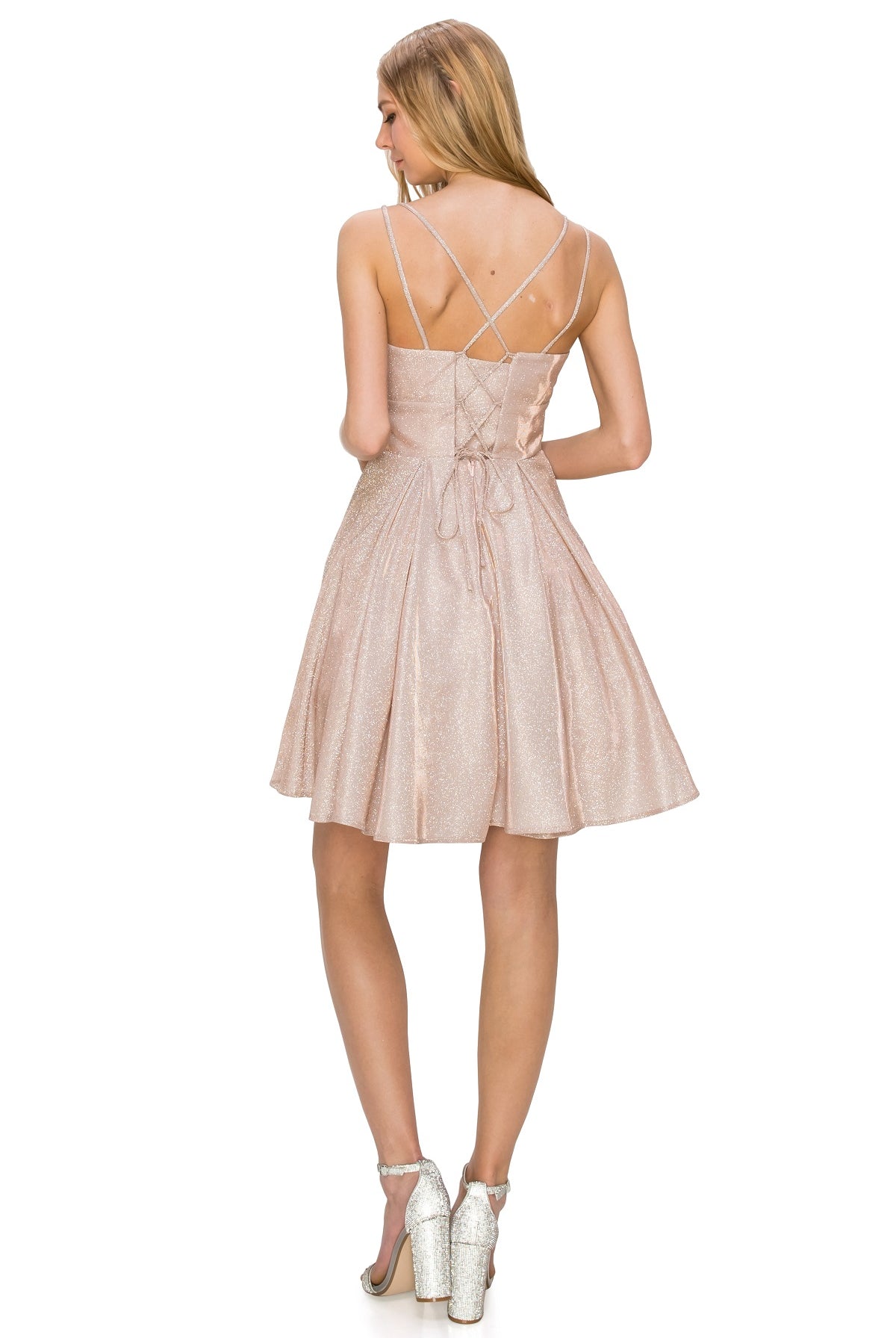 Sweetheart neckline short dress-smcdress