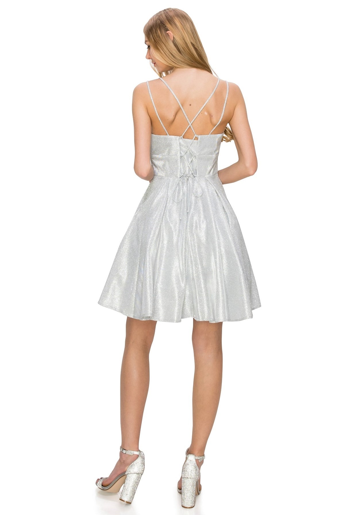 Sweetheart neckline short dress-smcdress