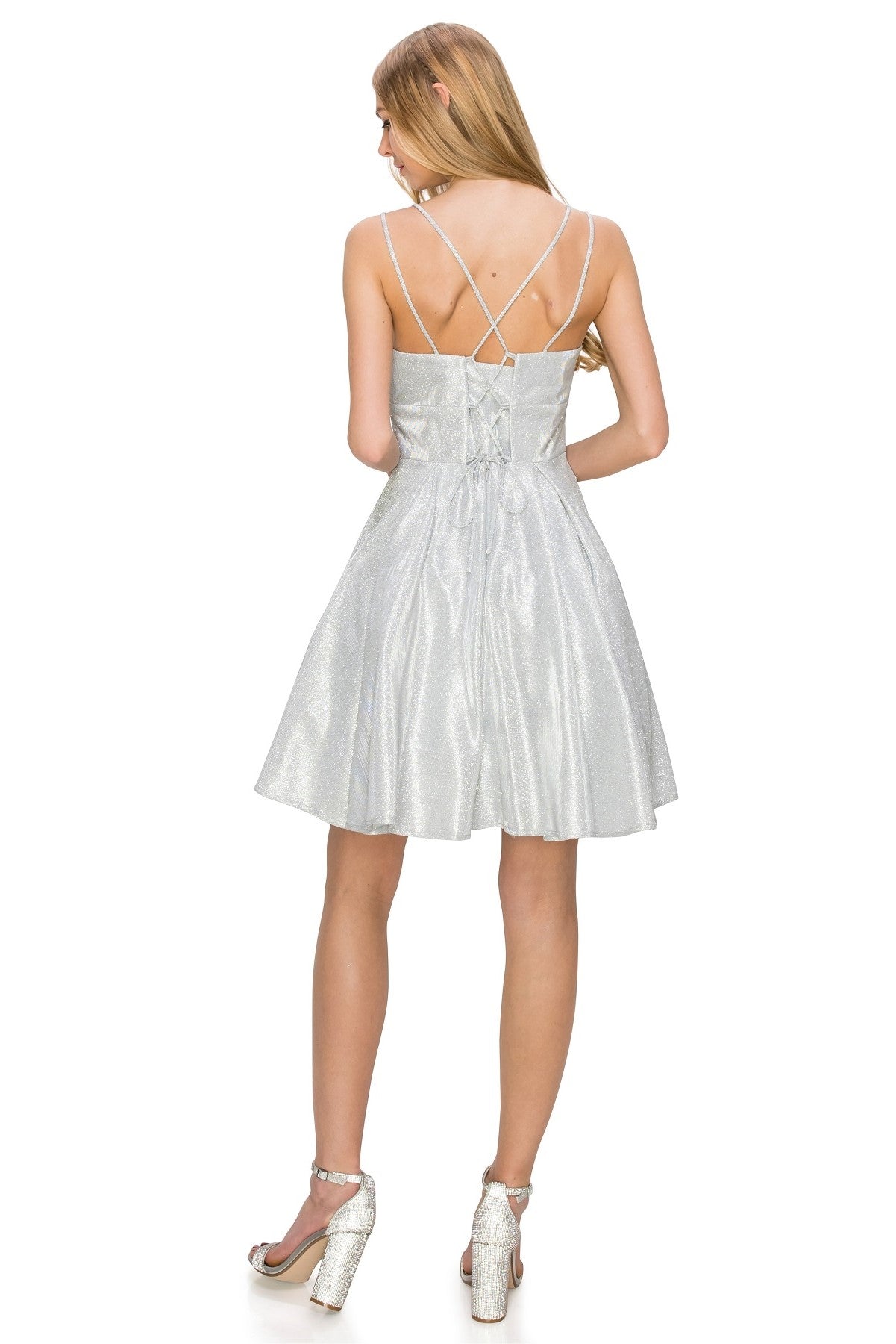 Sweetheart neckline short dress-smcdress