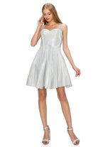 Sweetheart neckline short dress-smcdress