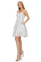Sweetheart neckline short dress-smcdress