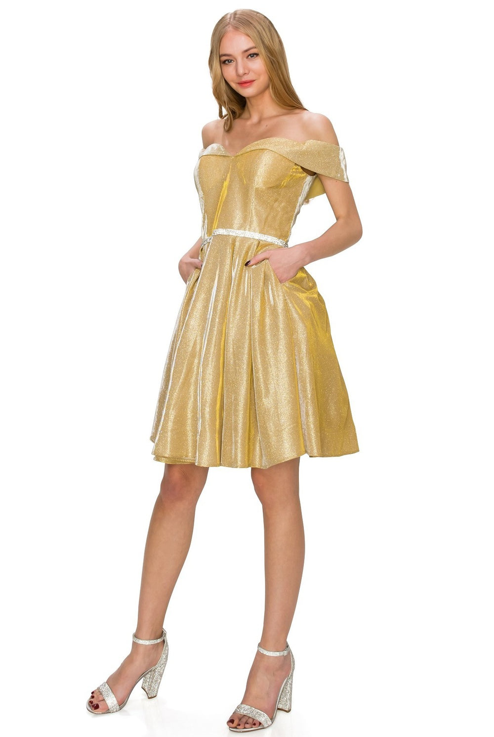 Off the shoulder short gown-smcdress