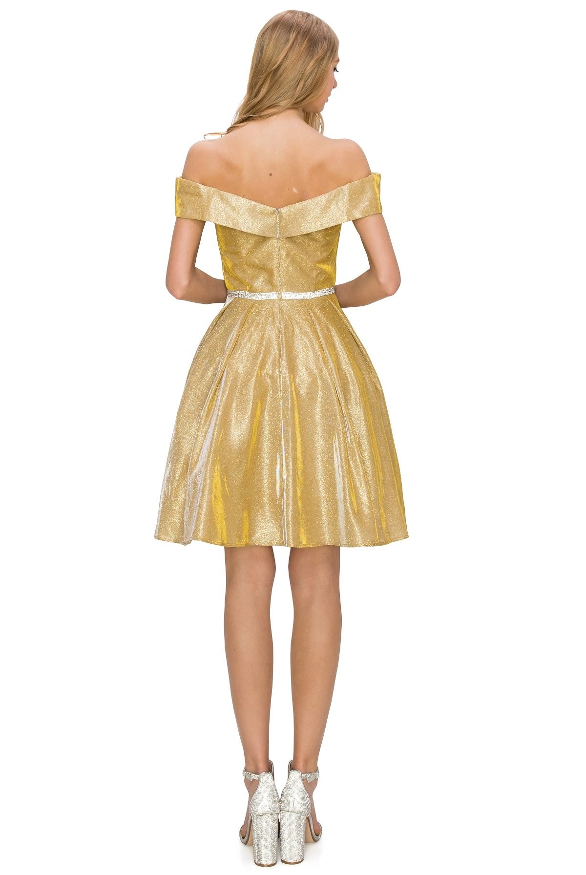Off the shoulder short gown-smcdress