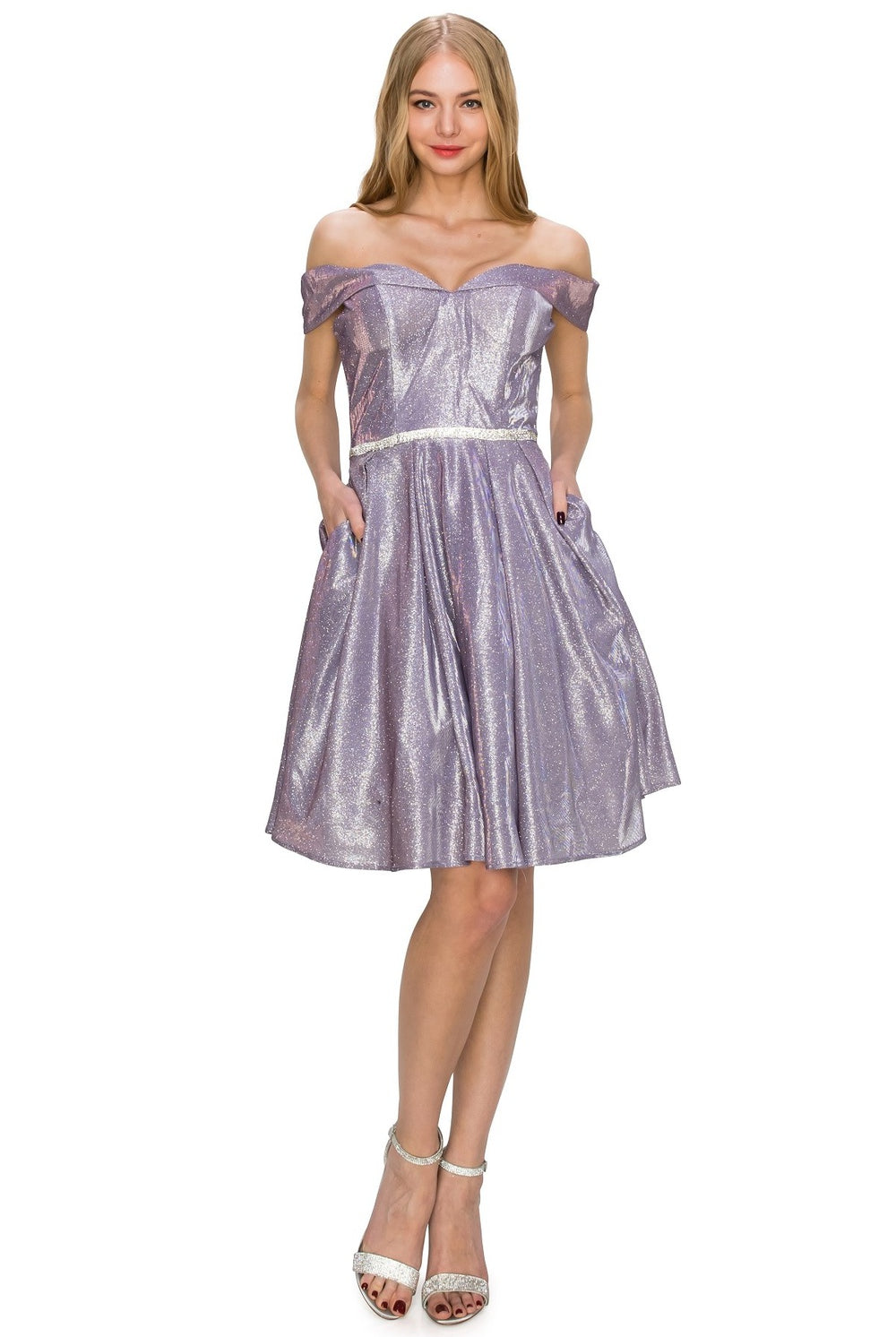 Off the shoulder short gown-smcdress