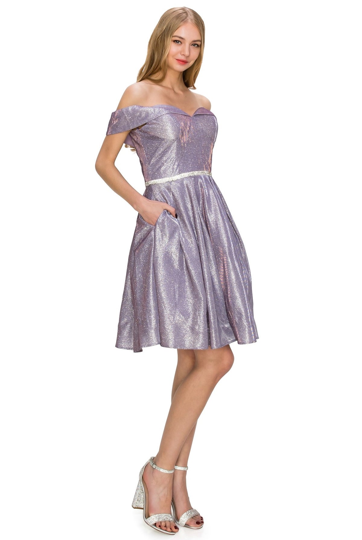 Off the shoulder short gown-smcdress