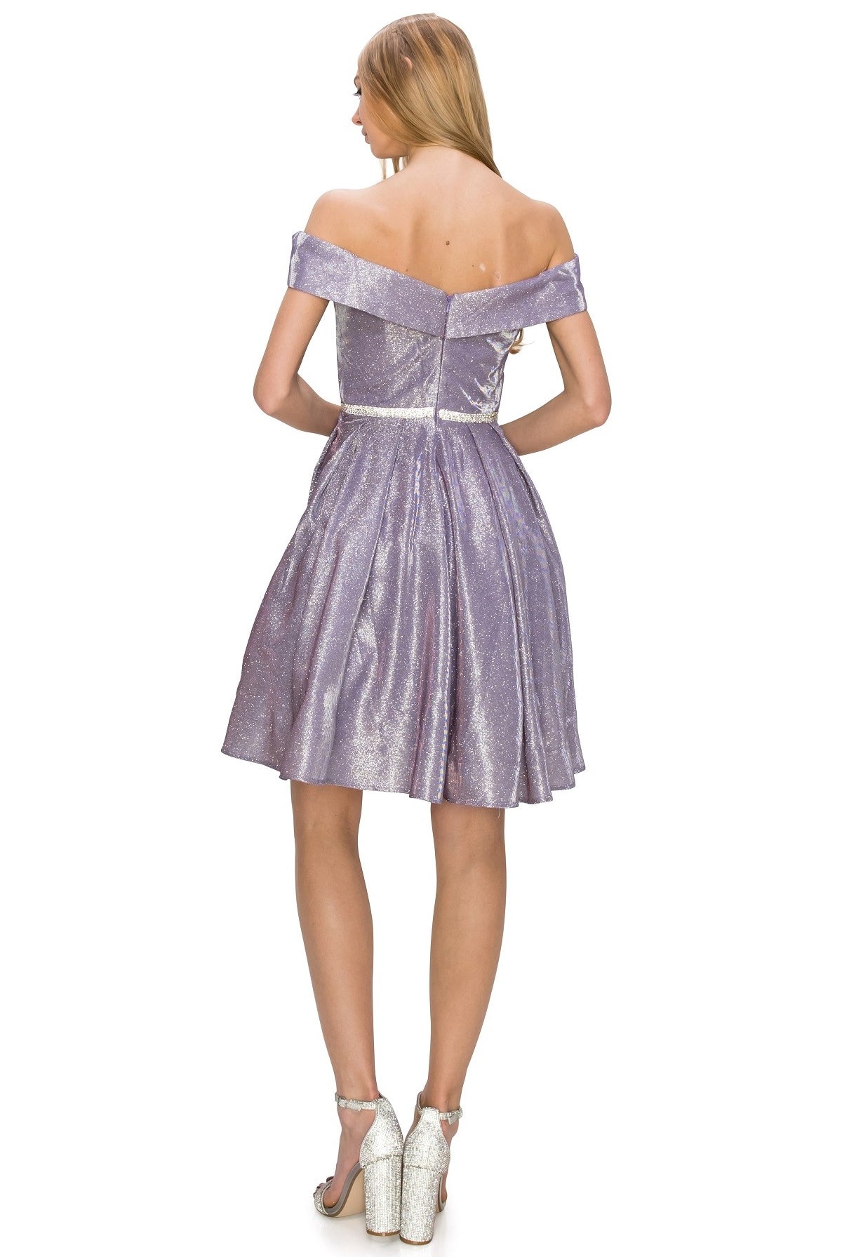 Off the shoulder short gown-smcdress