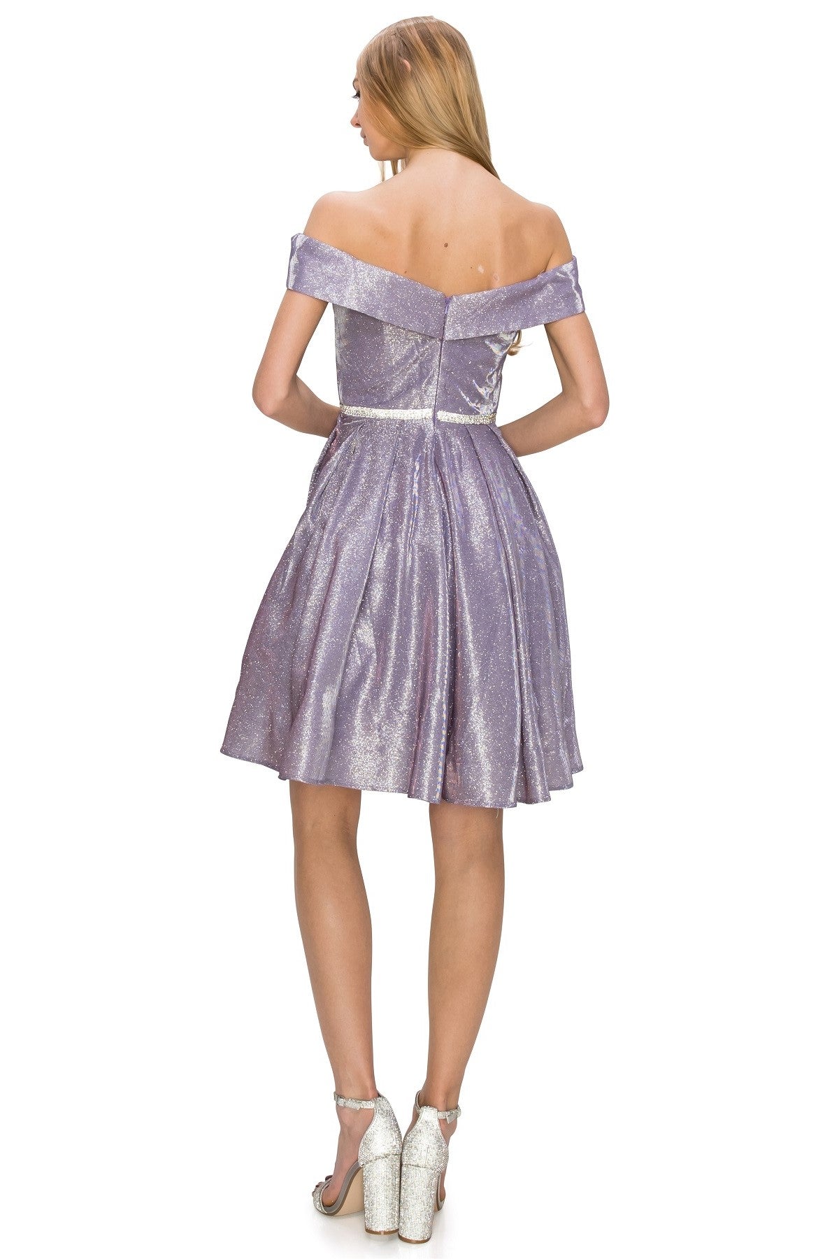 Off the shoulder short gown-smcdress