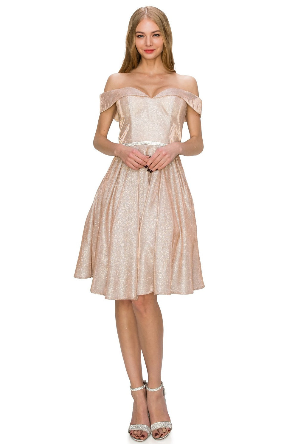 Off the shoulder short gown-smcdress