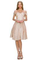 Off the shoulder short gown-smcdress