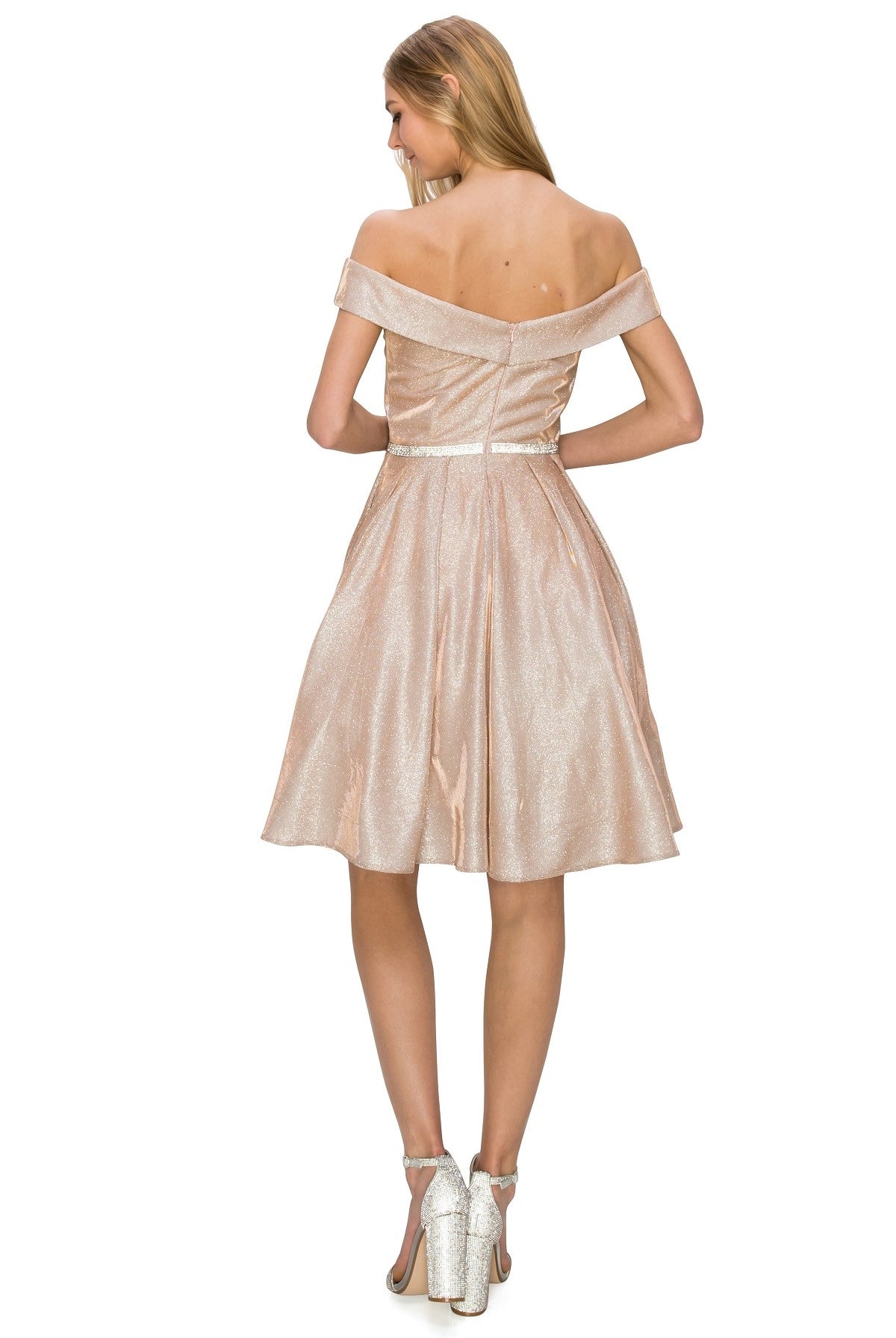 Off the shoulder short gown-smcdress