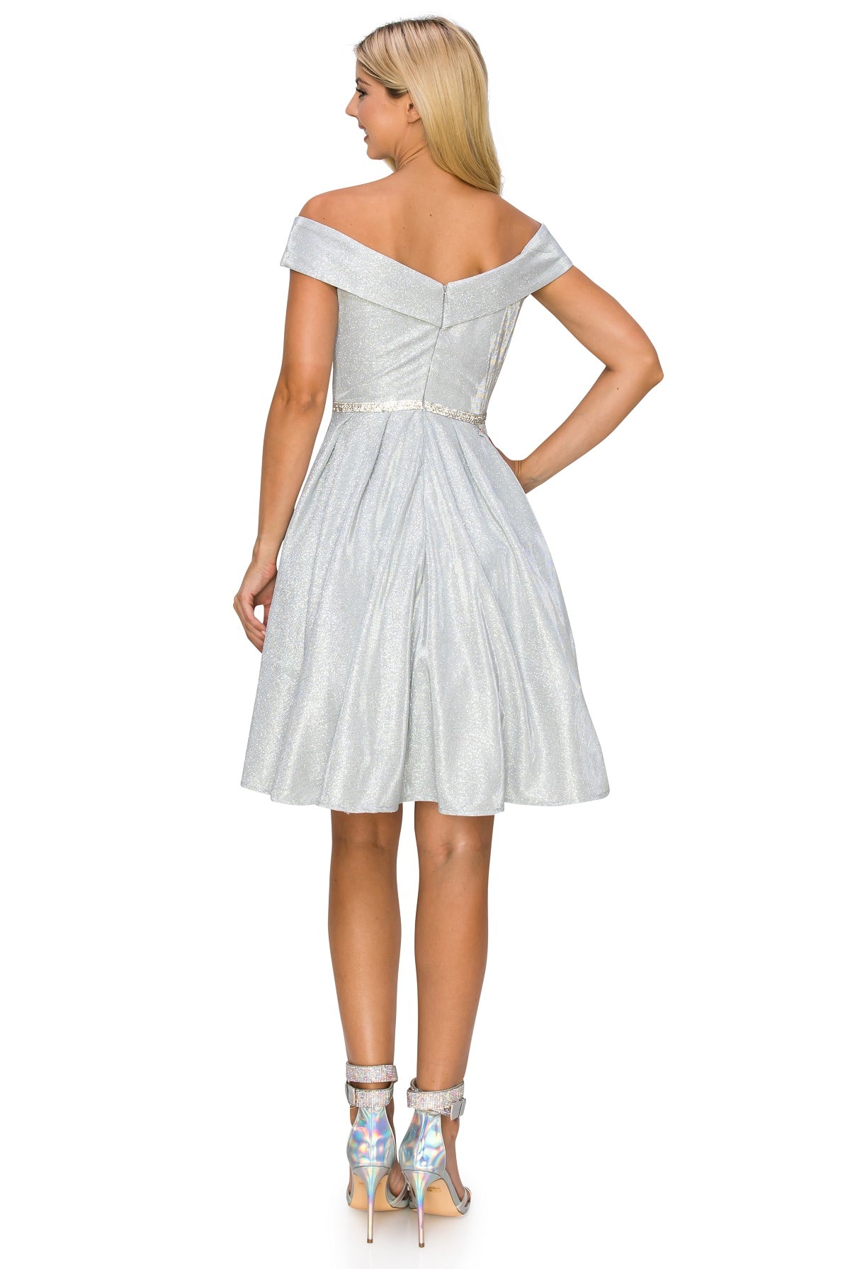 Off the shoulder short gown-smcdress