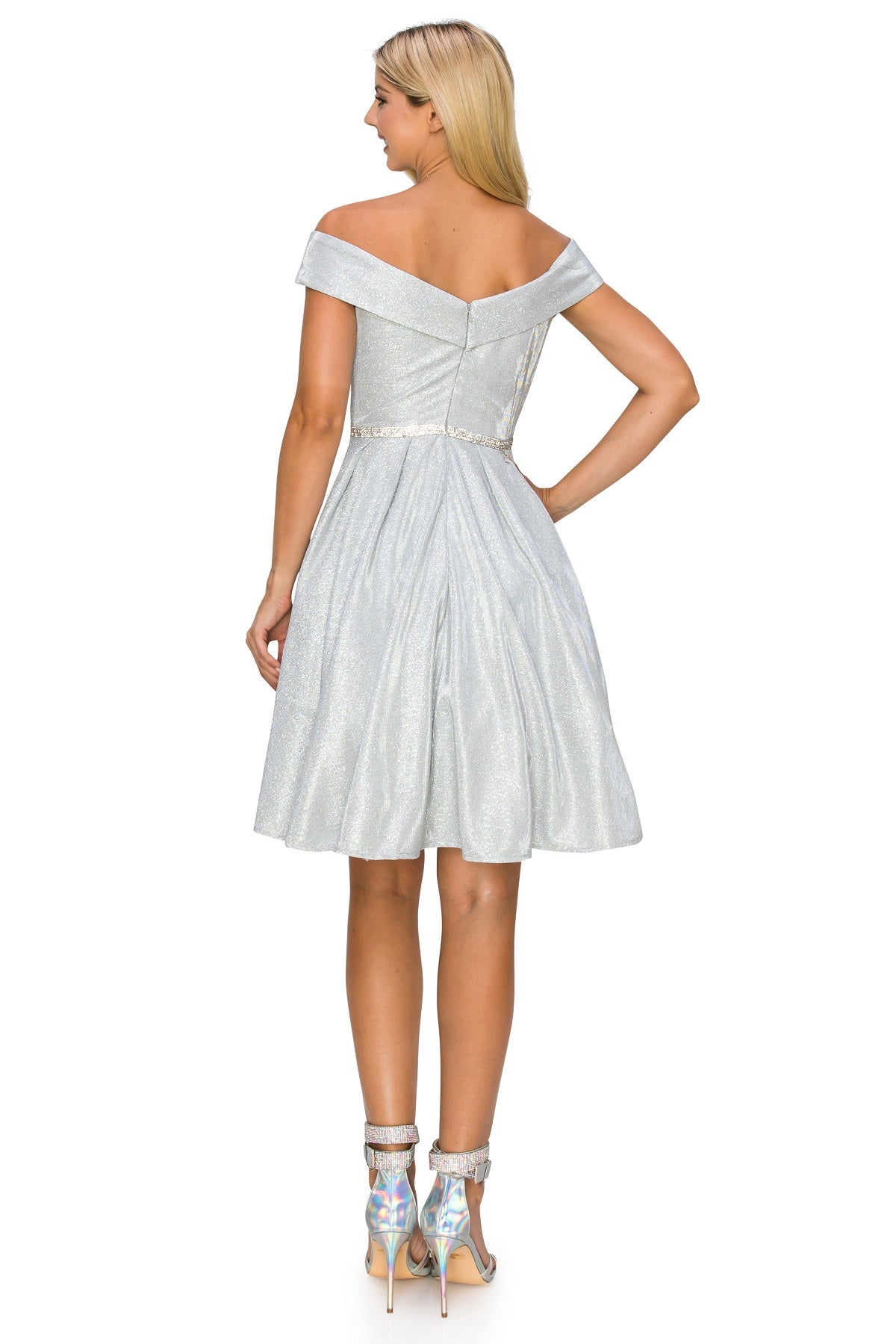 Off the shoulder short gown-smcdress