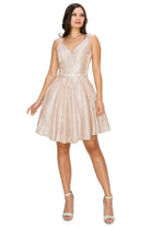 Beaded belt cocktail dress-smcdress