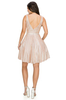 Beaded belt cocktail dress-smcdress