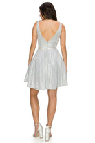 Beaded belt cocktail dress-smcdress