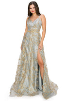 Dazzling Junior open back spaghetti glitter dress-smcdress