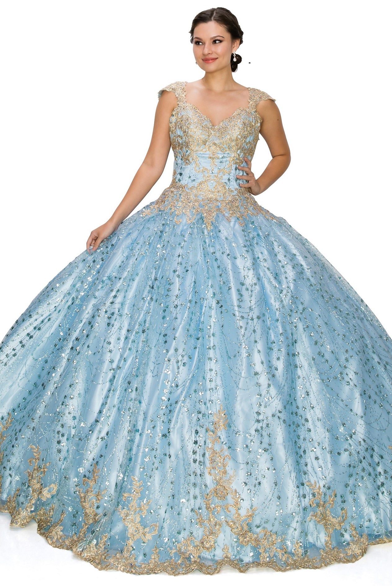 Blue quinceanera dress alternative