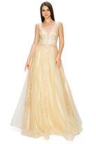 Elegant illusion tulle long dress-smcdress