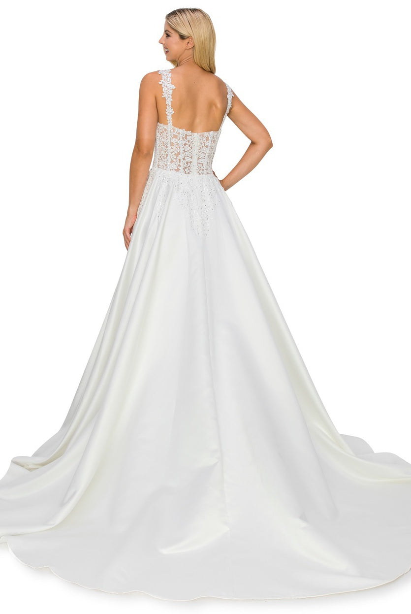 Back of shee bodice wedding dress