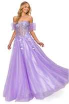 Lilac tulle dress with corset