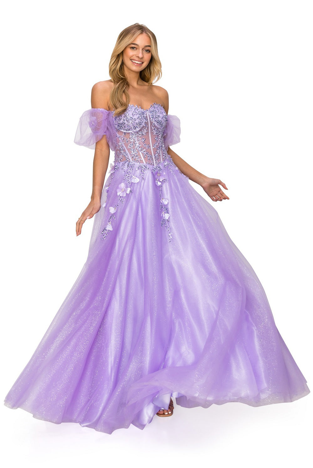 Lilac tulle dress with corset alternative