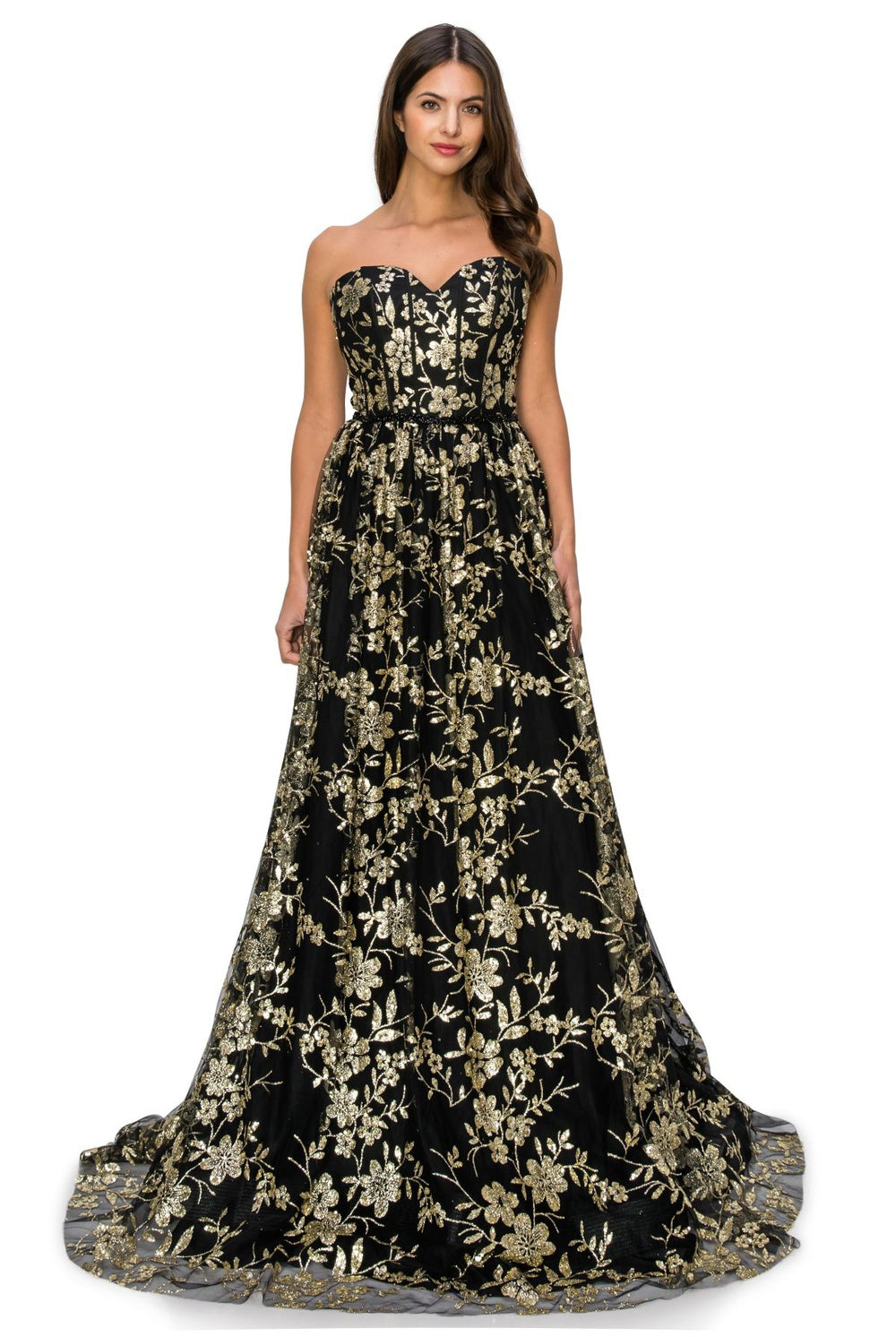 Black glitter off shoulder dress