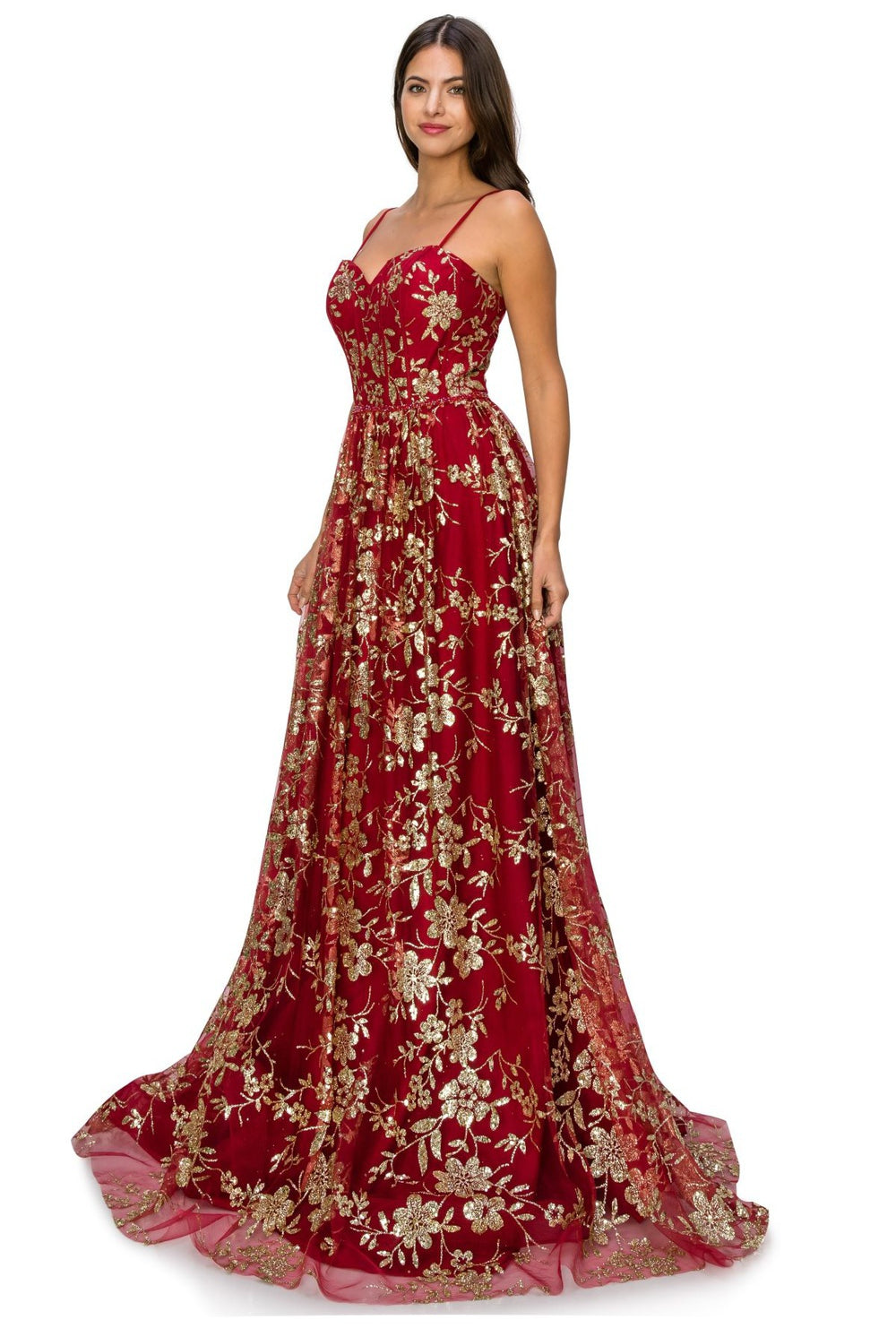 Red glitter off shoulder dress alternative