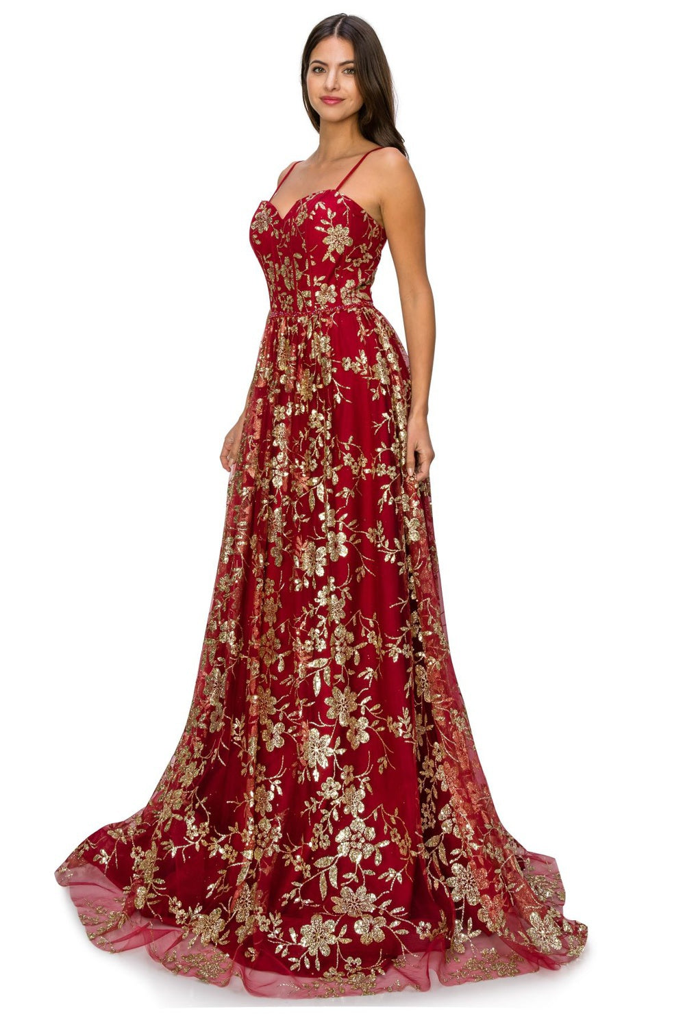 Red glitter off shoulder dress alternative
