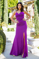 Plum lace up back prom dress alternative