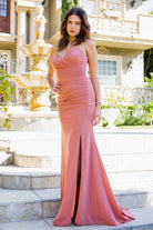 Sienna lace up back prom dress