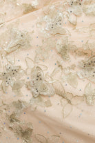 Fabrick of champagne quinceanera gown dress